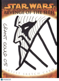 Grant Gould 2005 Topps Star Wars Revenge of the Sith 1/1 Sketch
