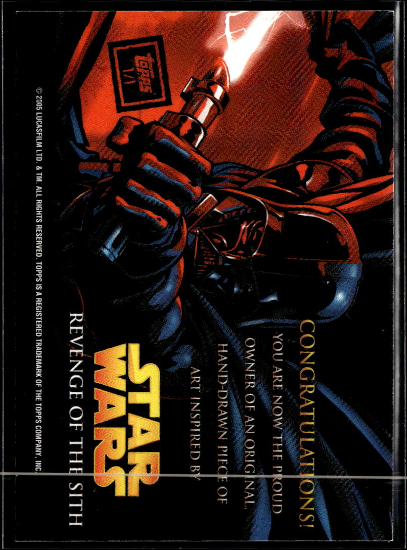 Grant Gould 2005 Topps Star Wars Revenge of the Sith 1/1 Sketch