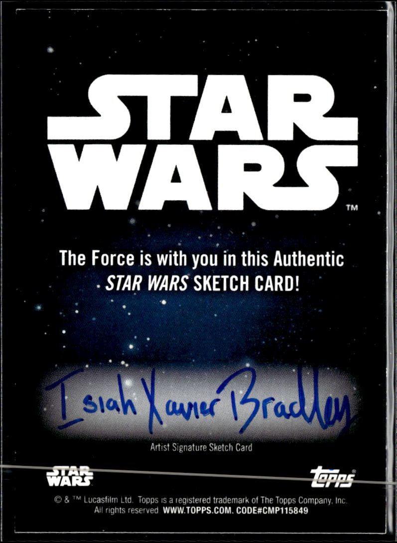 Grand Inquisitor 2026 Topps Chrome Star Wars Isiah Xavier Bradley Sketch 1/1