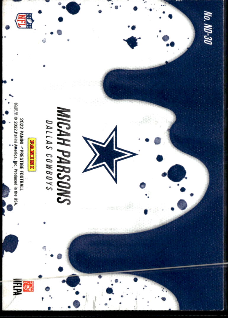 Micah Parsons 2022 Prestige Drip SSP CASE HIT Dallas Cowboys