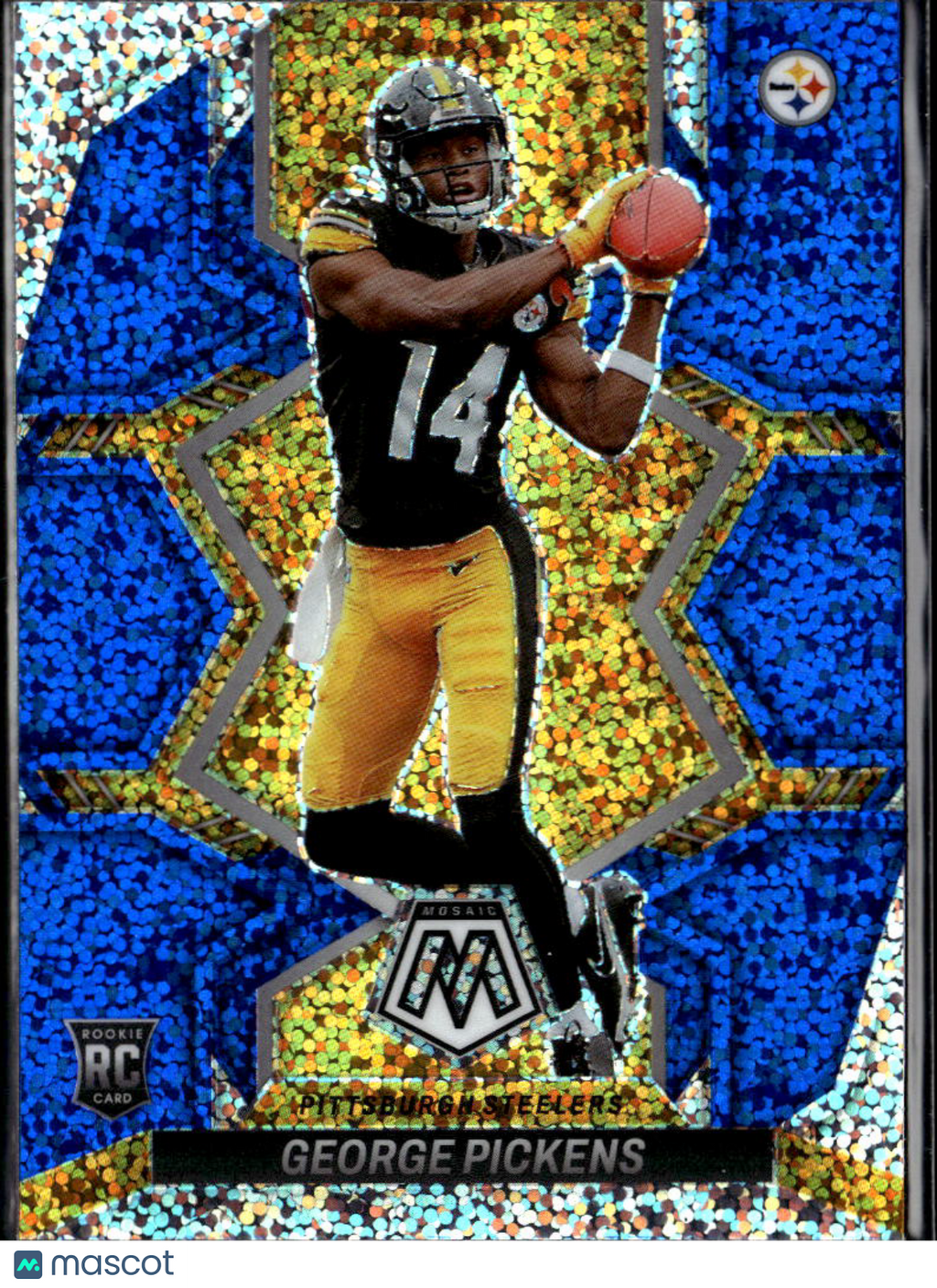 George Pickens 2022 Mosaic Blue Sparkle SSP Rookie RC Pittsburgh Steelers