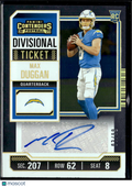 Max Duggan 2023 Contenders Auto Autograph RC /99 Los Angeles Chargers TCU
