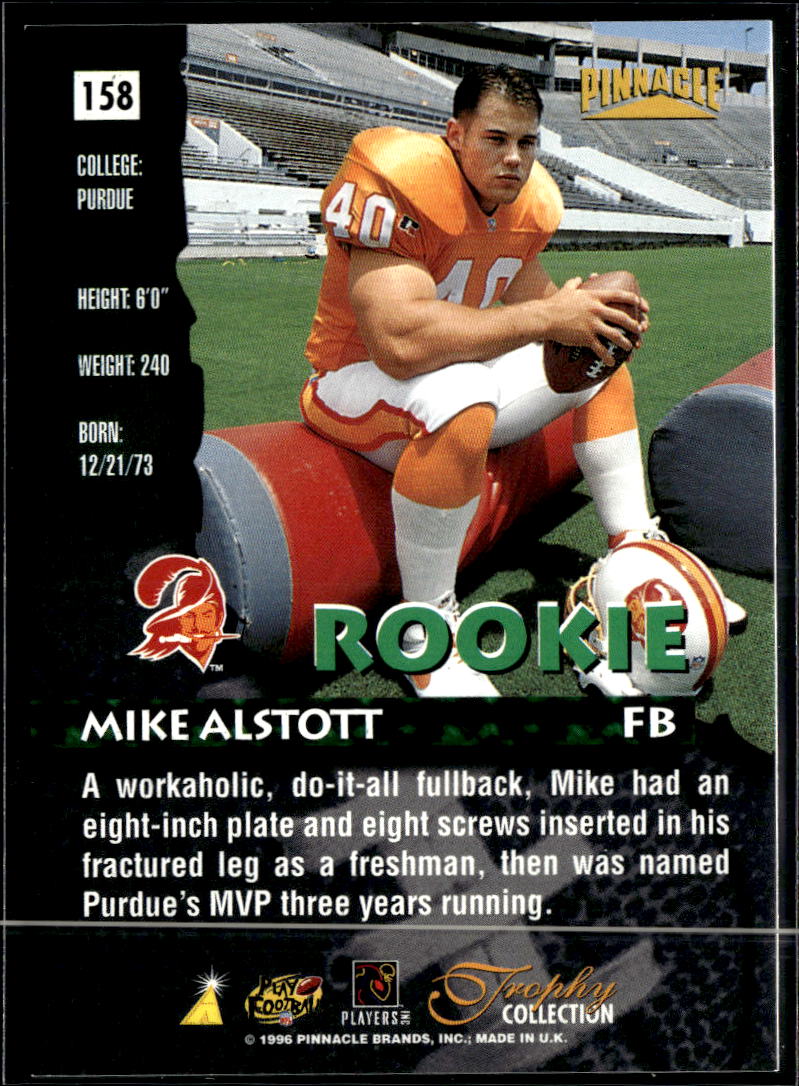 Mike Alstott 1996 Pinnacle Trophy Collection Rookie RC Tampa Bay Buccaneers