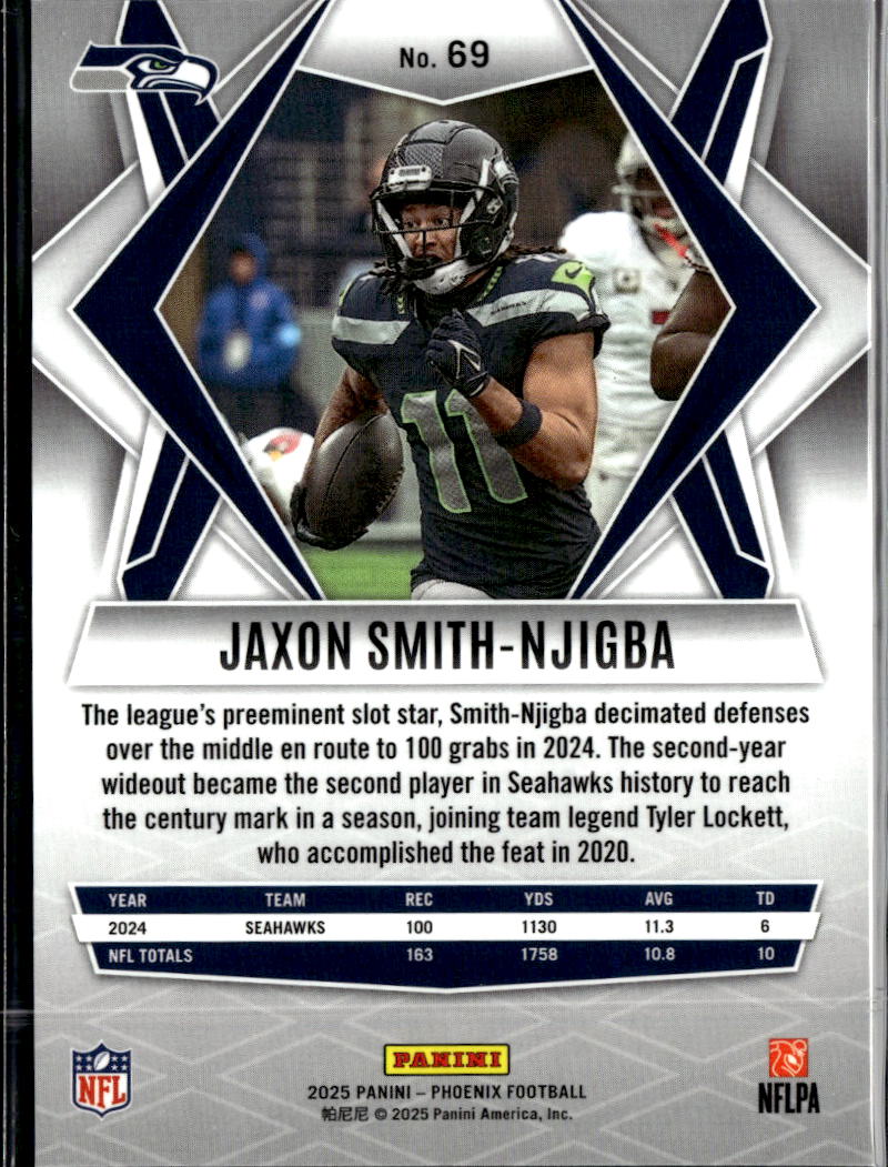 Jaxon Smith-Njigba 2025 Phoenix Lava Seattle Seahawks