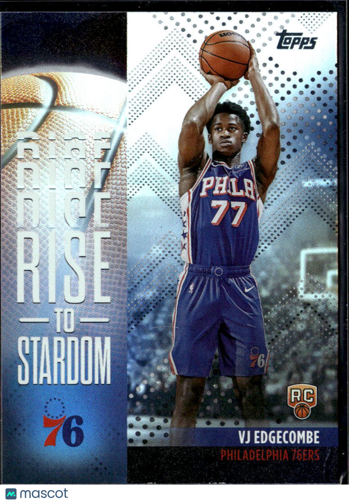 VJ Edgecombe 2025 Topps Rise to Stardom HOLO Rookie RC Philadelphia 76ers
