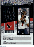 C.J. Stroud 2023 Contenders Hall Pass Rookie RC Houston Texans