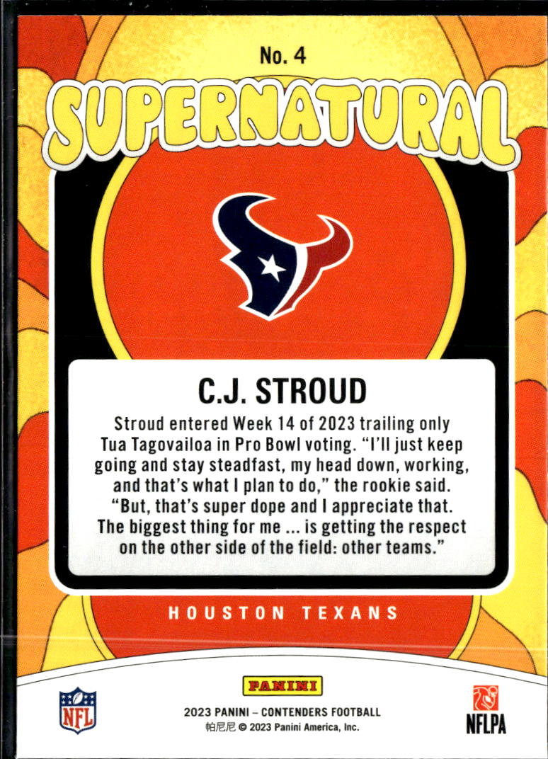 C.J. Stroud 2023 Contenders Supernatural Rookie RC Houston Texans