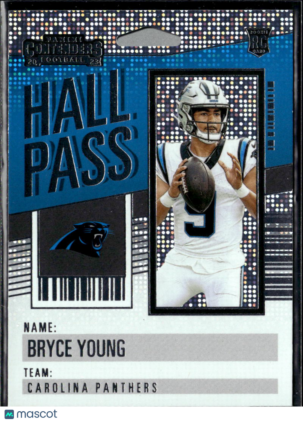Bryce Young 2023 Contenders Hall Pass Rookie RC Carolina Panthers