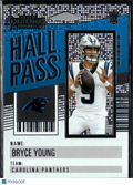 Bryce Young 2023 Contenders Hall Pass Rookie RC Carolina Panthers