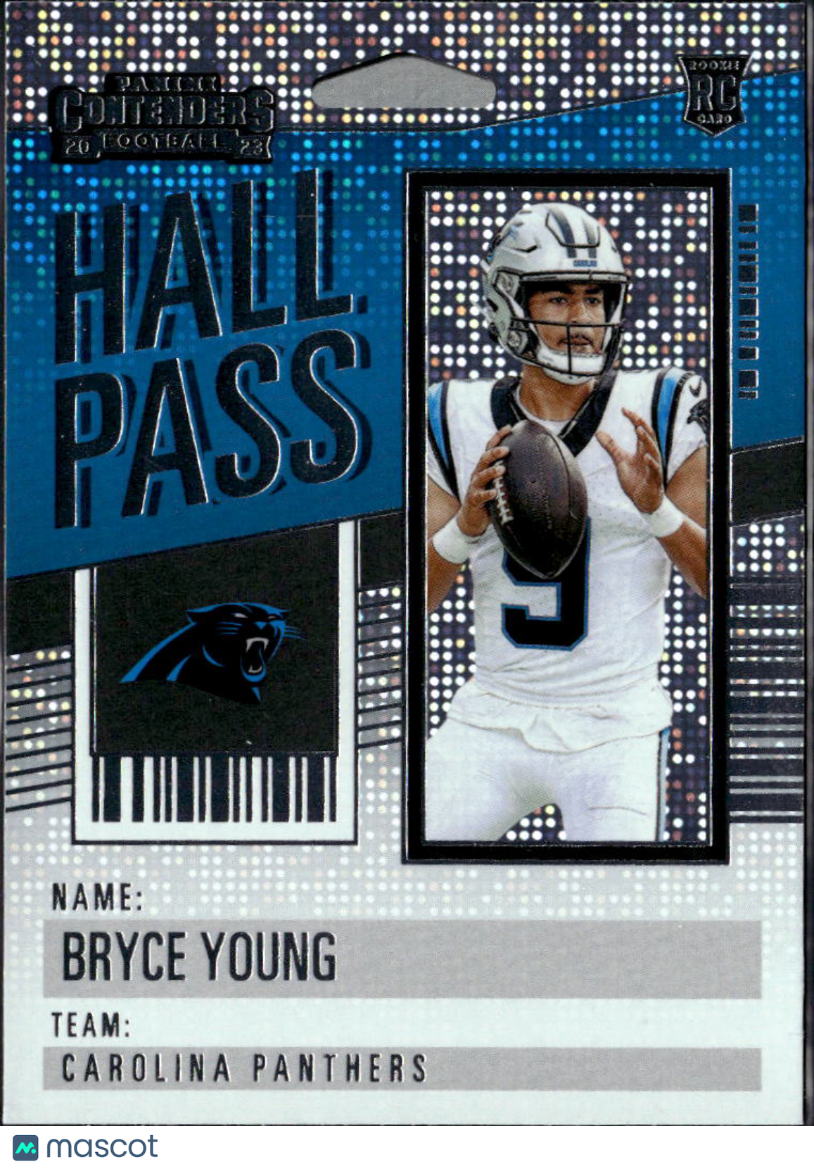 Bryce Young 2023 Contenders Hall Pass Rookie RC Carolina Panthers