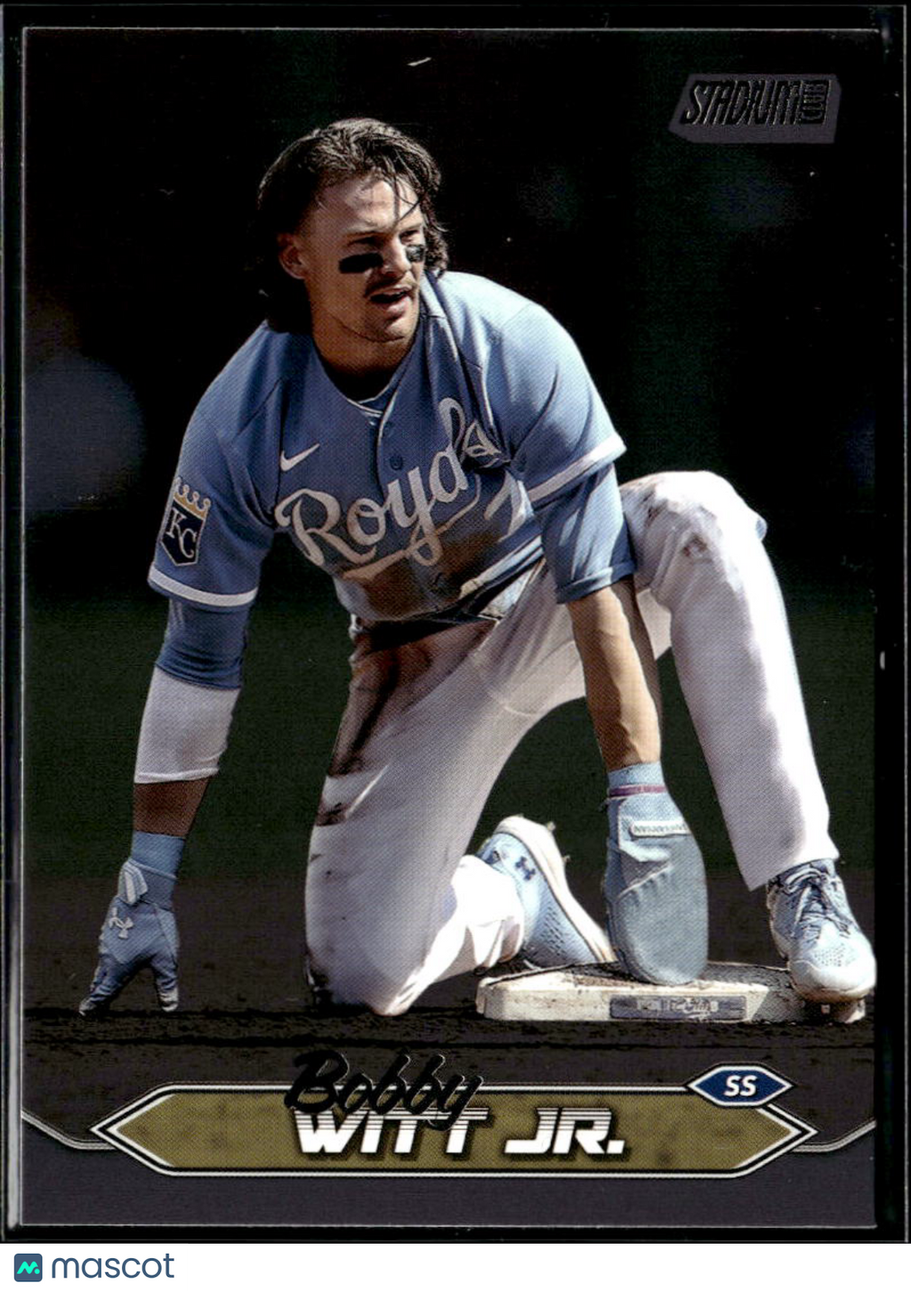 Bobby Witt Jr. 2024 Topps Stadium Club Black Foil Kansas City Royals