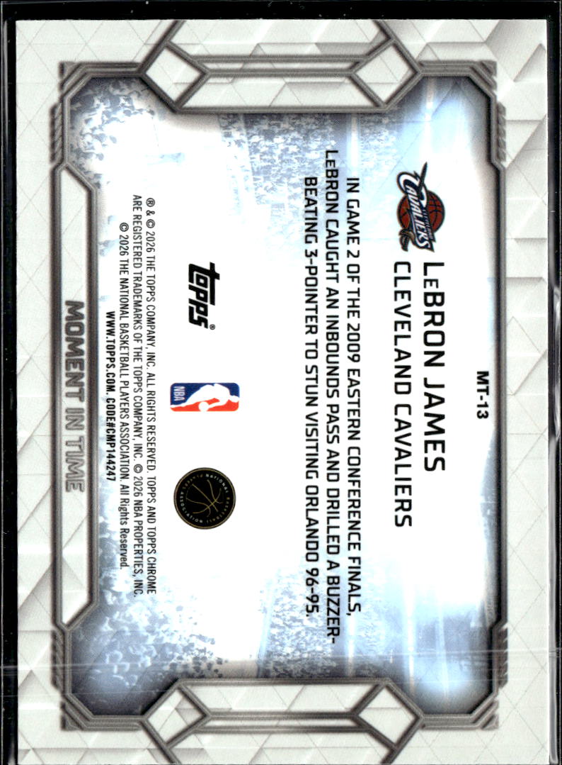 LeBron James 2026 Topps Chrome Moment In Time Cleveland Cavaliers