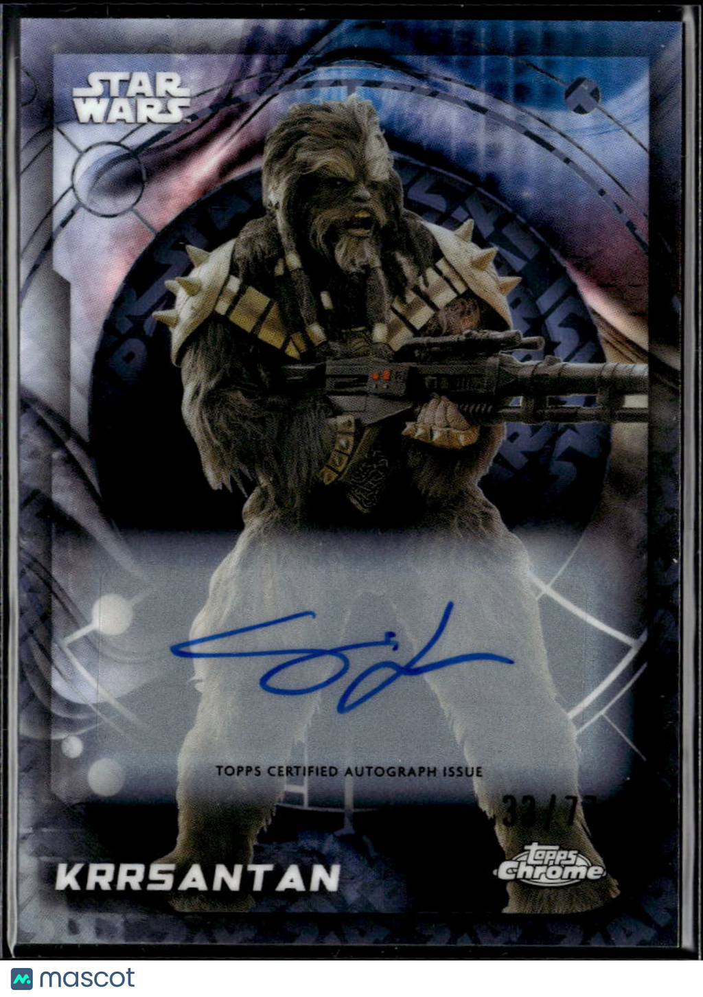 Krrsantan 2026 Topps Chrome Star Wars Logofractor Auto Autograph 33/77 #160