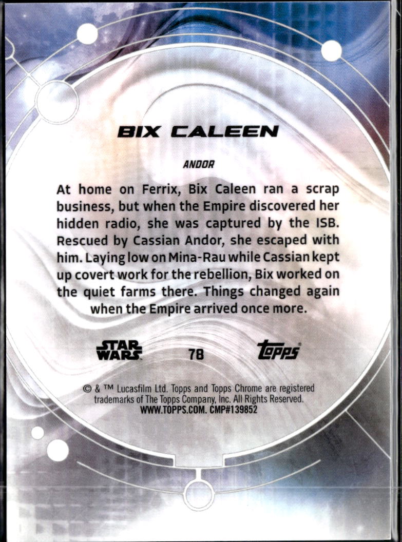 Bix Caleen 2026 Topps Chrome Star Wars Purple Refractor 150/199 #78