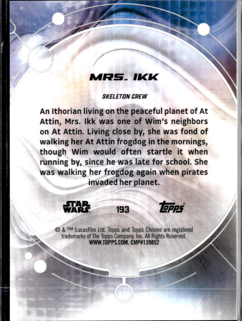 Mrs. Ink 2026 Topps Chrome Star Wars Purple Refractor 79/199 #193