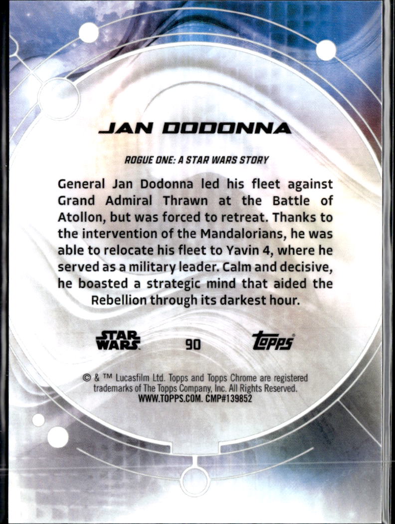 Jan Dodonna 2026 Topps Chrome Star Wars Black Refractor 15/15 #90