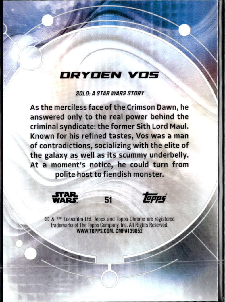 Dryden Vos 2026 Topps Chrome Star Wars Green Refractor 74/99 #51