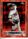 Caleb Thielbar 2022 Topps Chrome Sapphire Orange Refractor /25 Minnesota Twins