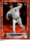 Joey Wentz 2022 Topps Chrome Sapphire RC Orange Refractor /25 Detroit Tigers