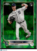 Joey Wentz 2022 Topps Chrome Sapphire Green RC /75 Detroit Tigers