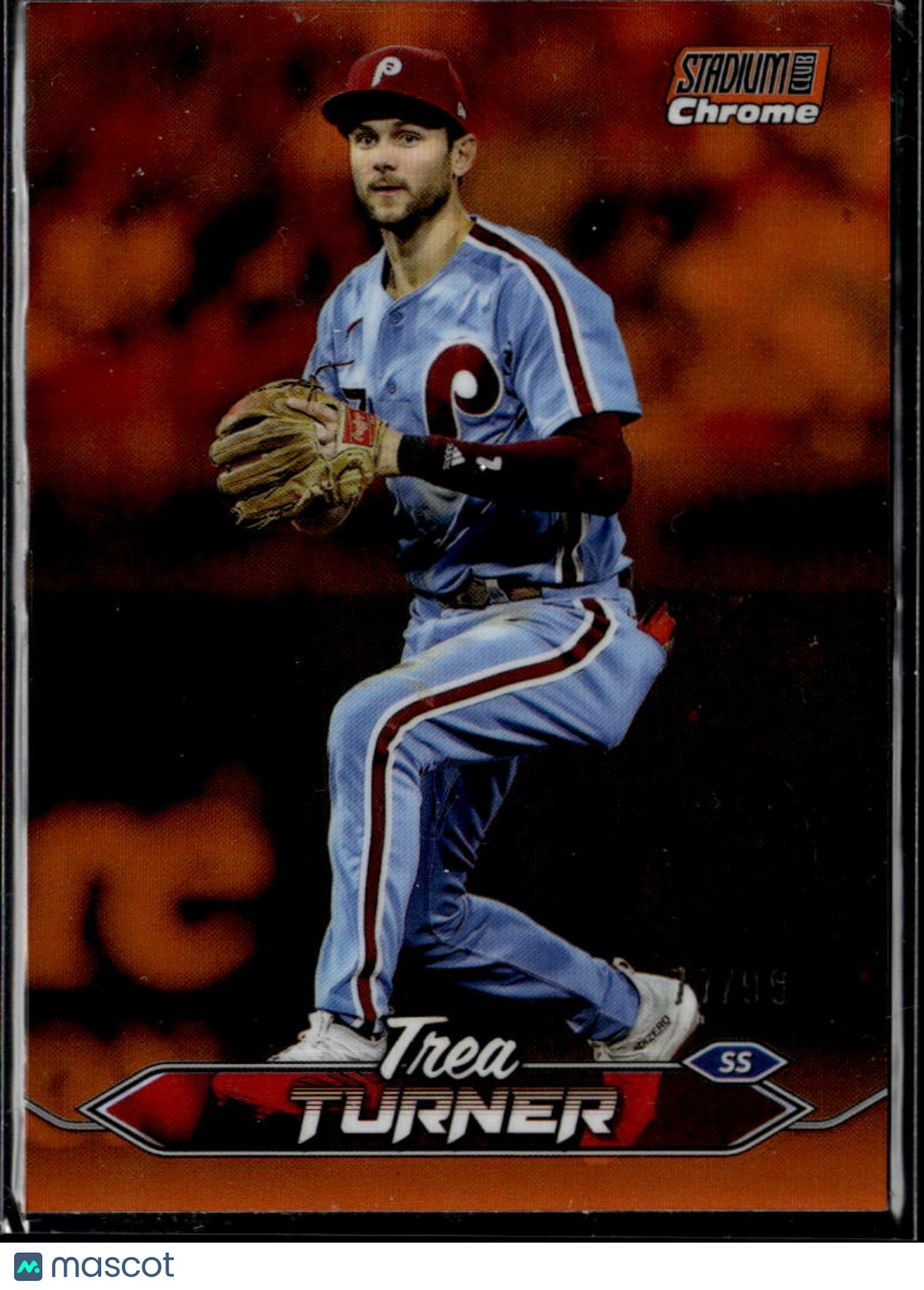 Trea Turner 2024 Topps Stadium Club Chrome Orange Refractor /99 Phillies