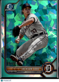 Jackson Jobe 2022 Bowman Chrome Sapphire Aqua Refractor /99 Detroit Tigers