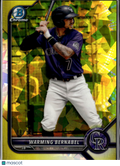 Warming Bernabel 2022 Bowman Chrome Sapphire Gold 38/50 Colorado Rockies
