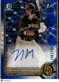 Nathan Martorella 2022 Bowman Chrome 1st Auto Autograph /150 San Diego Padres