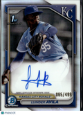 Luinder Avila 2024 Bowman Chrome 1st Auto Autograph 65/499 Kansas City Royals