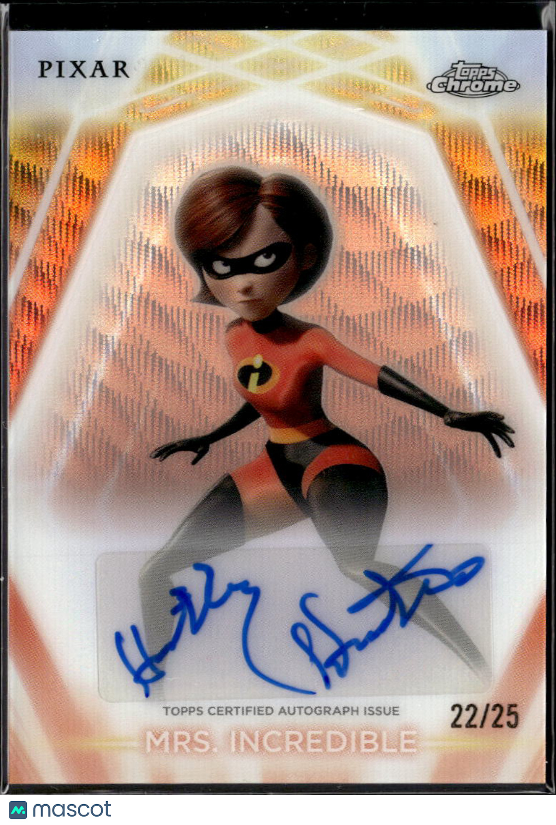Mrs. Incredible 2026 Topps Disney Neon Orange Auto Autograph 22/25
