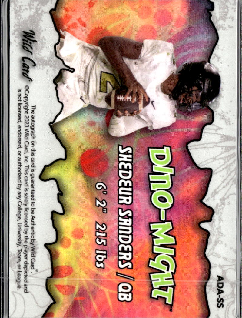 Shedeur Sanders 2023 Wild Card Dino-Might Auto Autograph RC Colorado 1/2