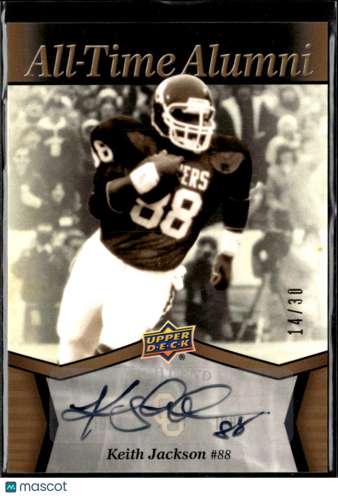 Keith Jackson 2011 Upper Deck Auto Autograph 14/30 Oklahoma Sooners