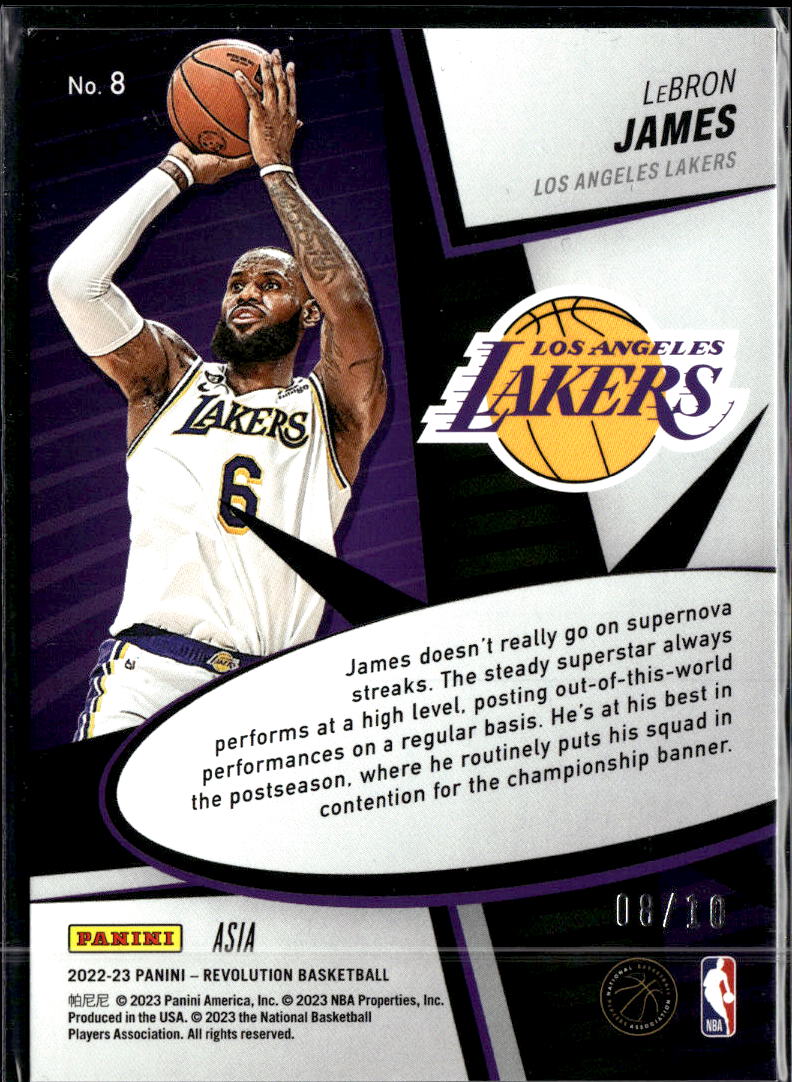 LeBron James 2022-23 Revolution Supernova Asia 8/10 Los Angeles Lakers