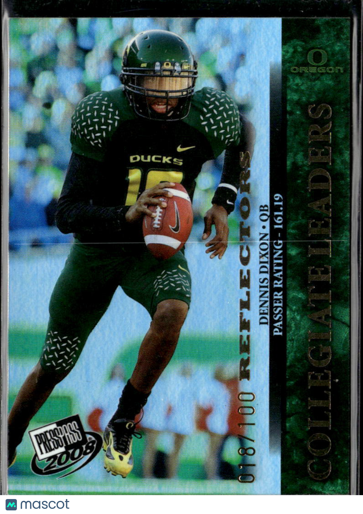 Dennis Dixon 2008 Press Pass Reflectors Rookie RC 18/100 Oregon Ducks