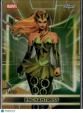 Enchantress 2026 Topps Chrome Marvel Neon GOLD Refractor 14/50 #140