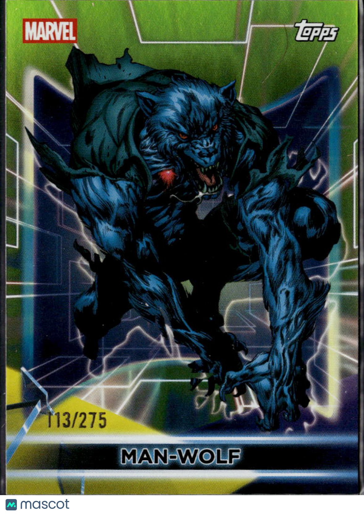 Man-Wolf 2026 Topps Marvel Chrome Yellow 113/275 #185