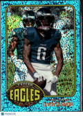 DeVonta Smith 2024 Topps Heritage Blue Sparkle Philadelphia Eagles