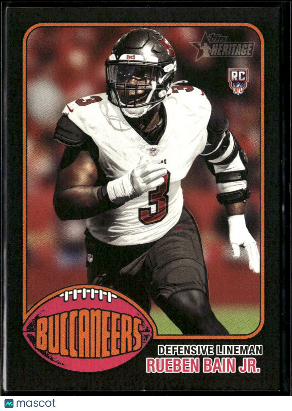 Rueben Bain Jr. 2026 Topps Heritage RC Black Border SSP Tampa Bay Buccaneers