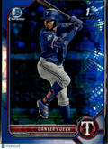 Danyer Cueva 2022 Bowman Chrome Sapphire 1st Texas Rangers