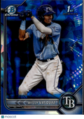 Willy Vasquez 2022 Bowman Chrome Sapphire 1st Tampa Bay Rays