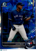 Luis Meza 2022 Bowman Chrome Sapphire 1st Toronto Blue Jays