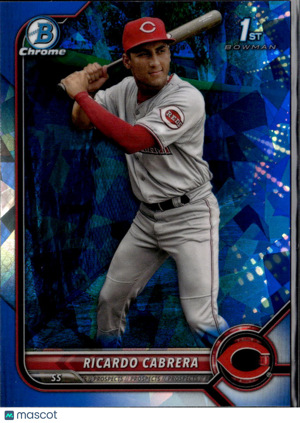 Ricardo Cabrera 2022 Bowman Chrome Sapphire 1st Cincinnati Reds
