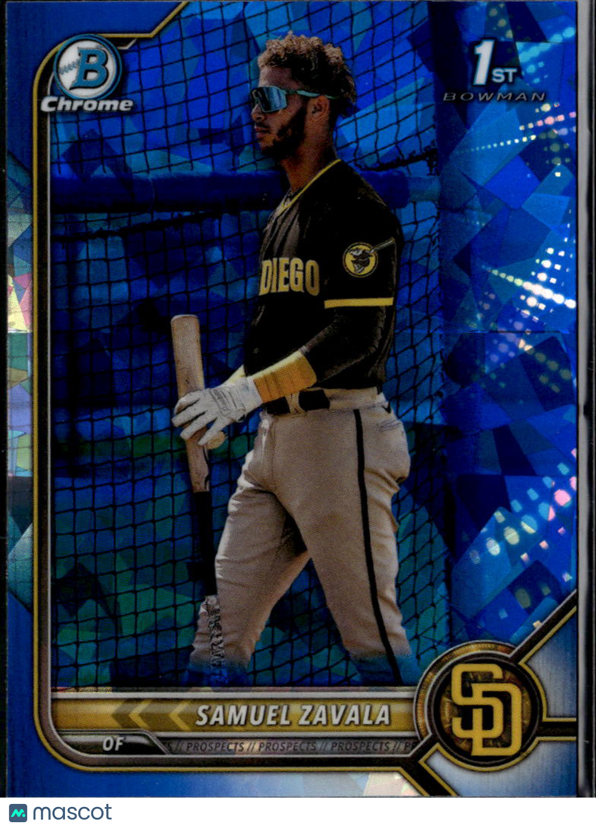 Samuel Zavala 2022 Bowman Chrome Sapphire 1st San Diego Padres