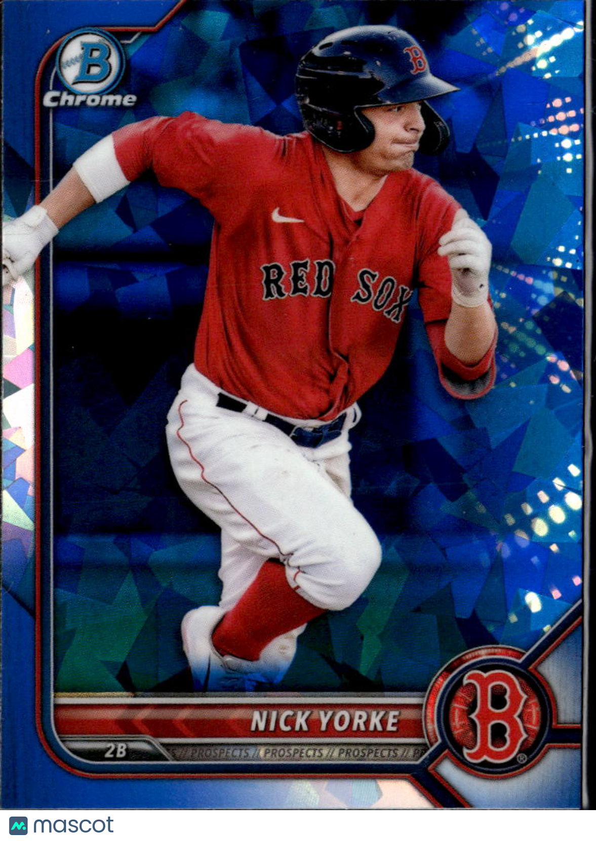 Nick Yorke 2022 Bowman Chrome Sapphire Boston Red Sox