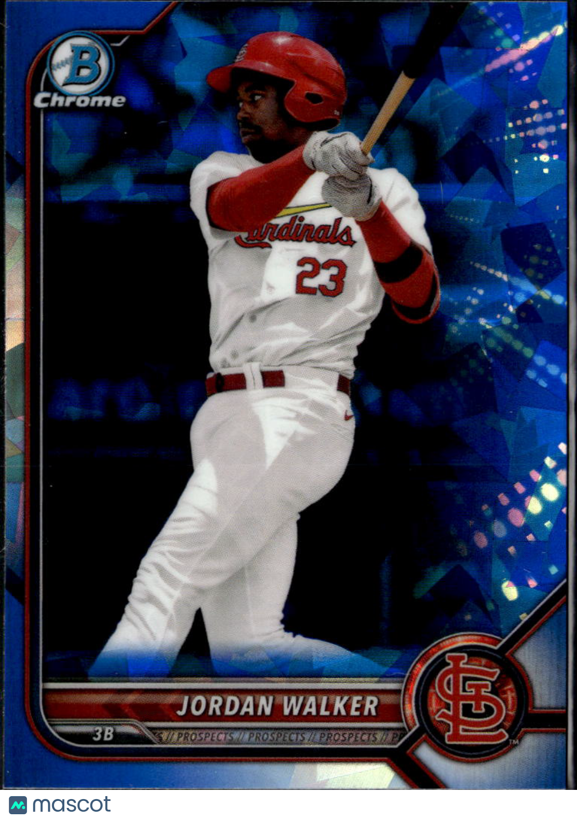 Jordan Walker 2022 Bowman Chrome Sapphire St. Louis Cardinals