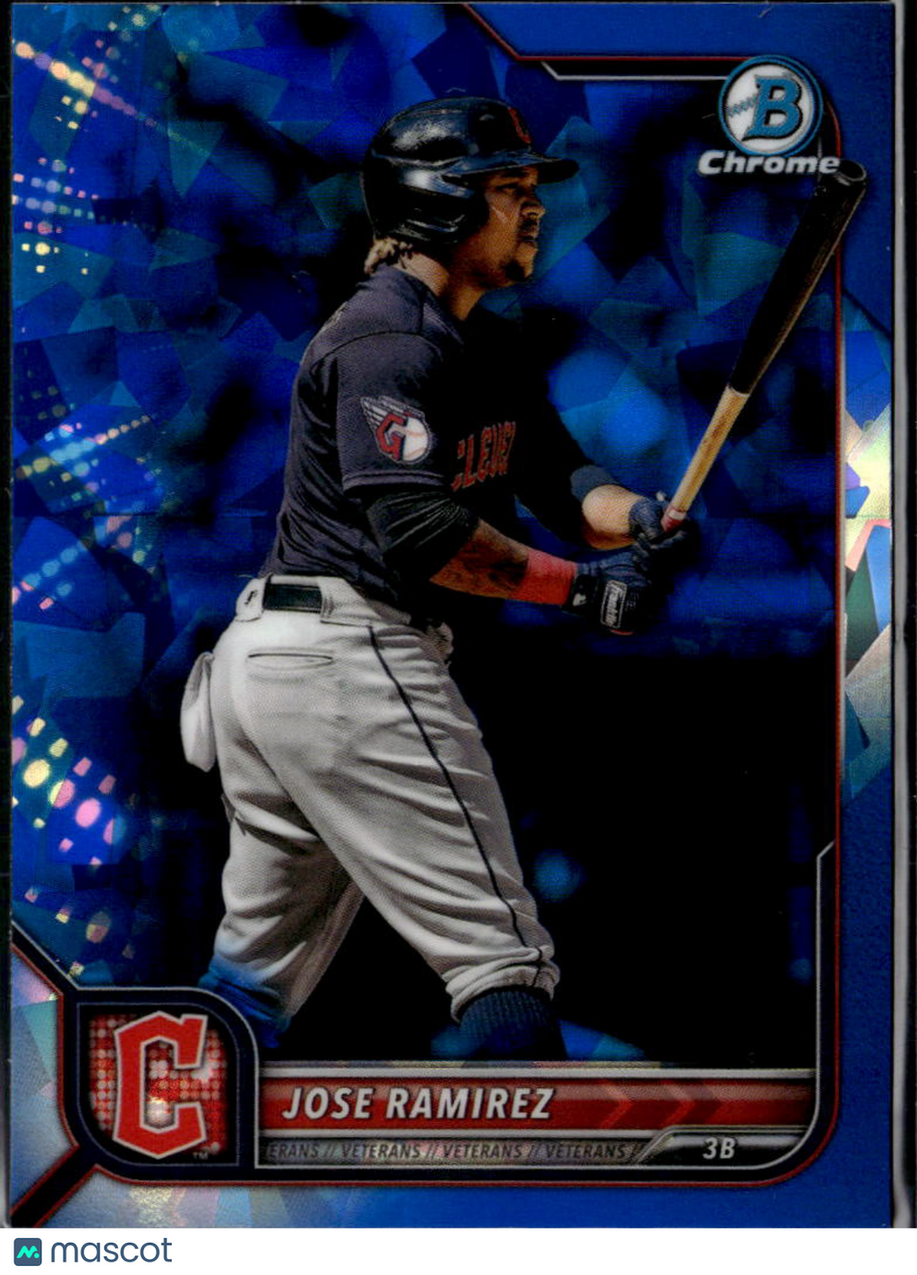 Jose Ramirez 2022 Bowman Chrome Sapphire Blue Cleveland Guardians