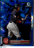 Jose Ramirez 2022 Bowman Chrome Sapphire Blue Cleveland Guardians