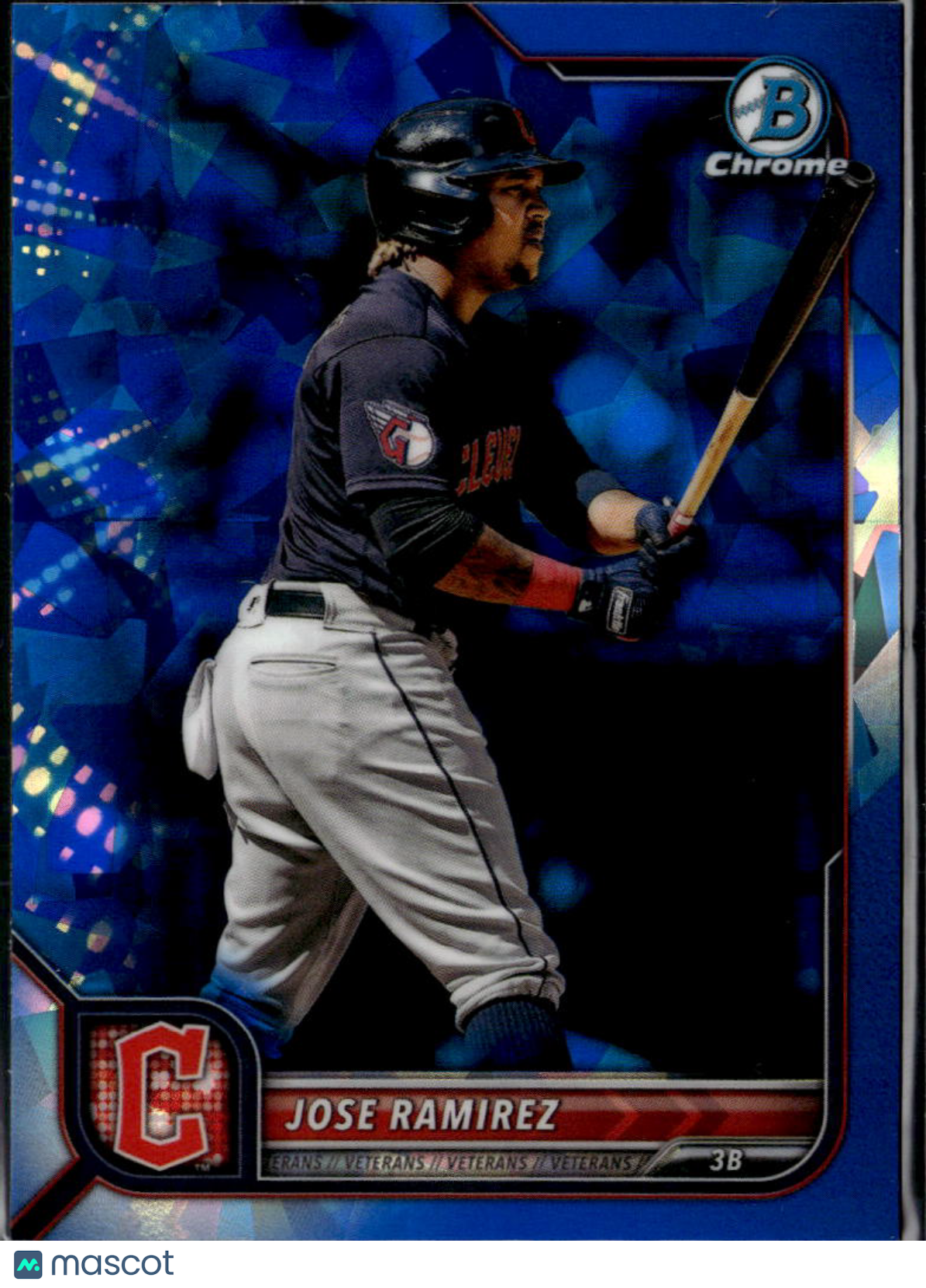 Jose Ramirez 2022 Bowman Chrome Sapphire Blue Cleveland Guardians