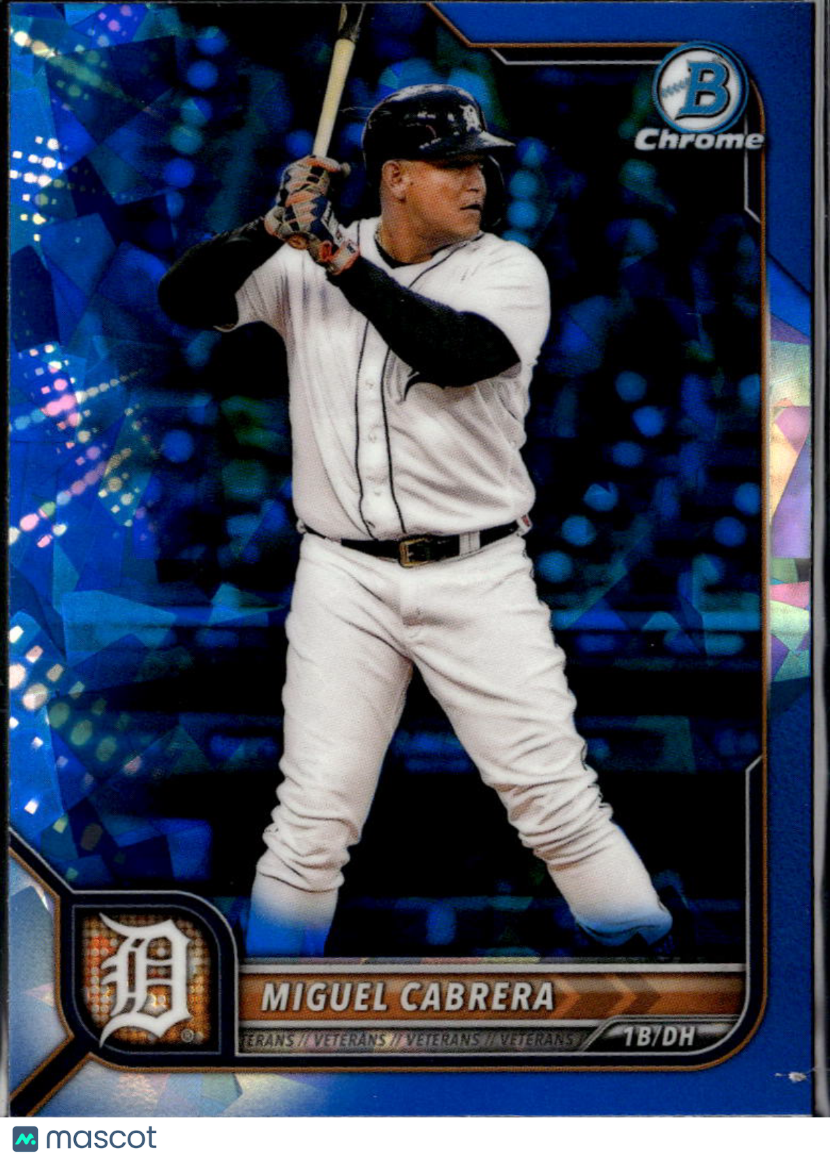 Miguel Cabrera 2022 Bowman Chrome Sapphire Edition Detroit Tigers