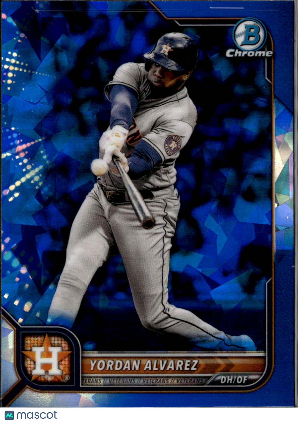 Yordan Alvarez 2022 Bowman Chrome Blue Sapphire Refractor Houston Astros
